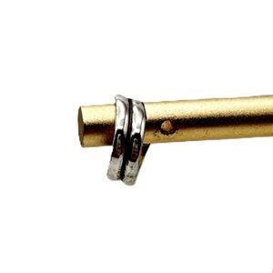 Vintage Sterling Silver Ear Cuff Double Hoop Design 4 mm